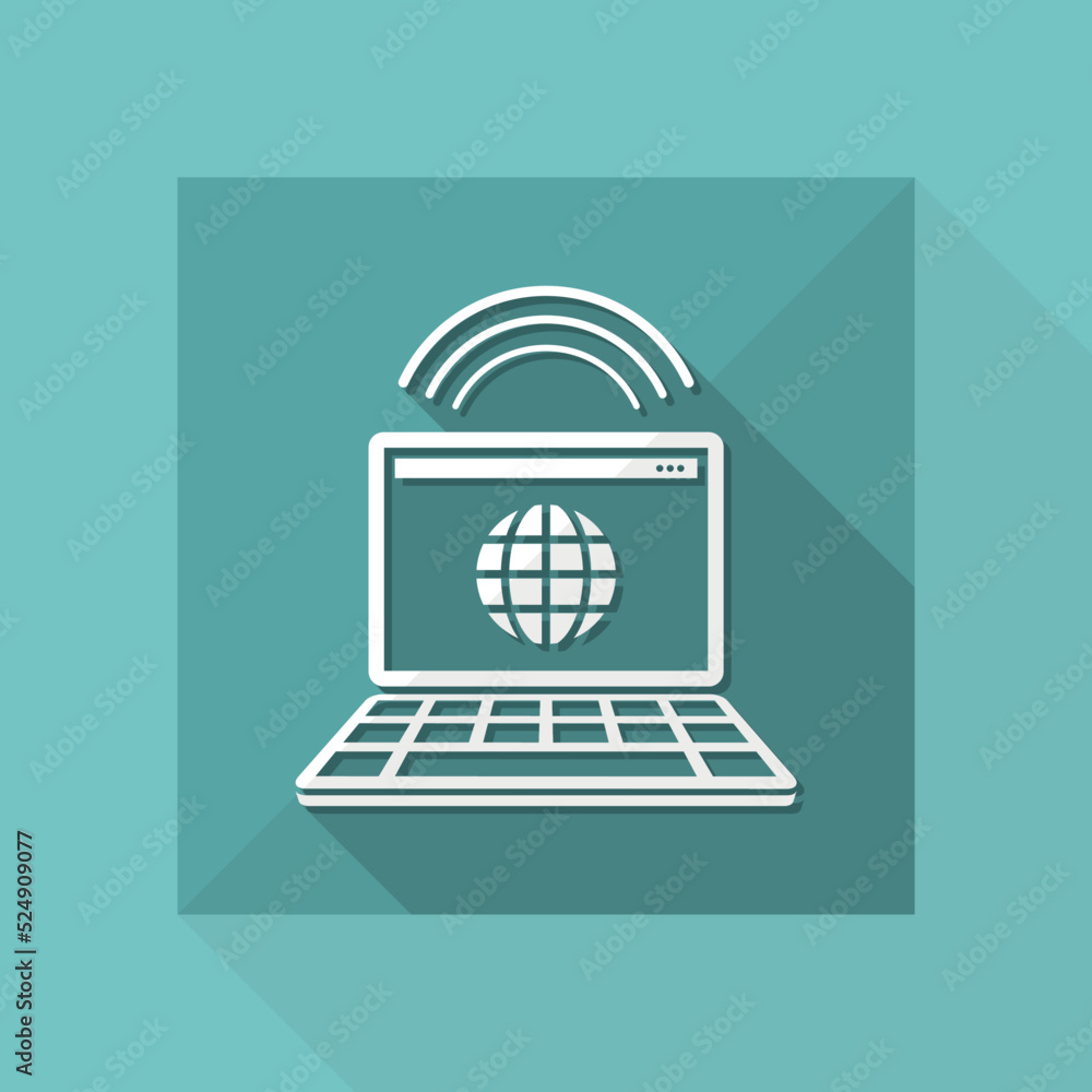 Poster web connection - flat minimal icon