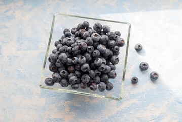 delicious ripe blueberries in a bowl