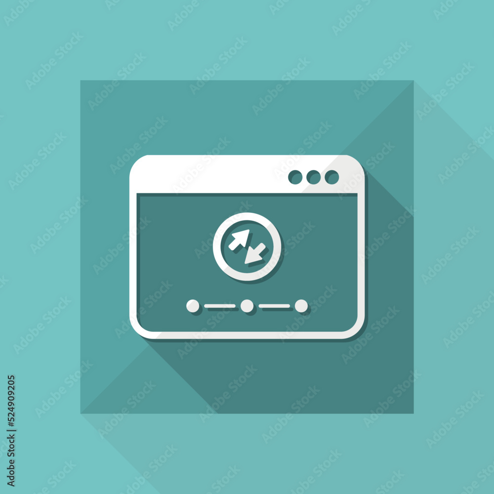 Poster transfer setting - vector flat minimal icon