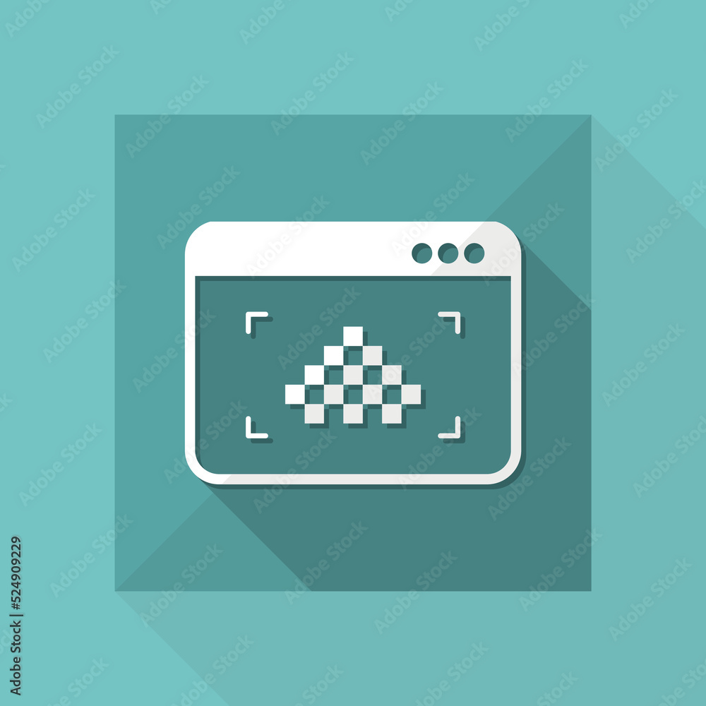 Poster low resolution image - vector flat minimal icon