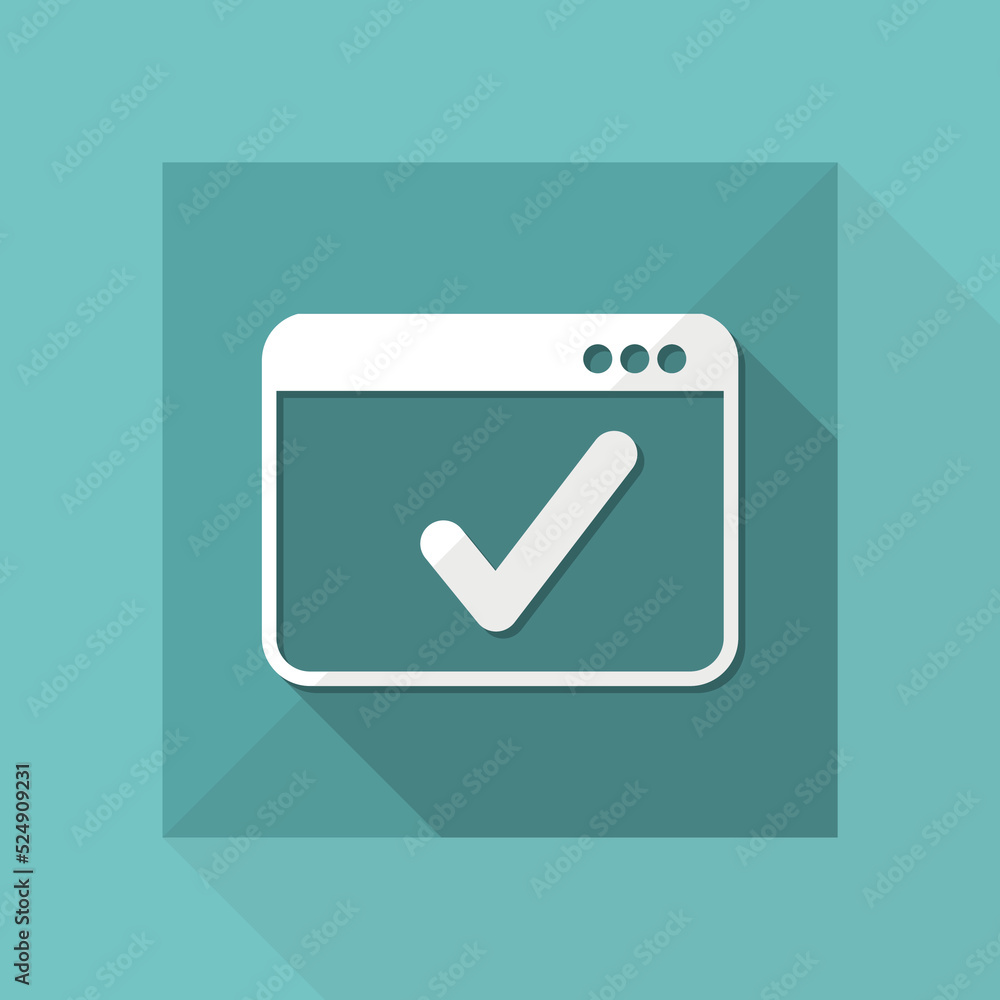Poster check window - vector flat minimal icon