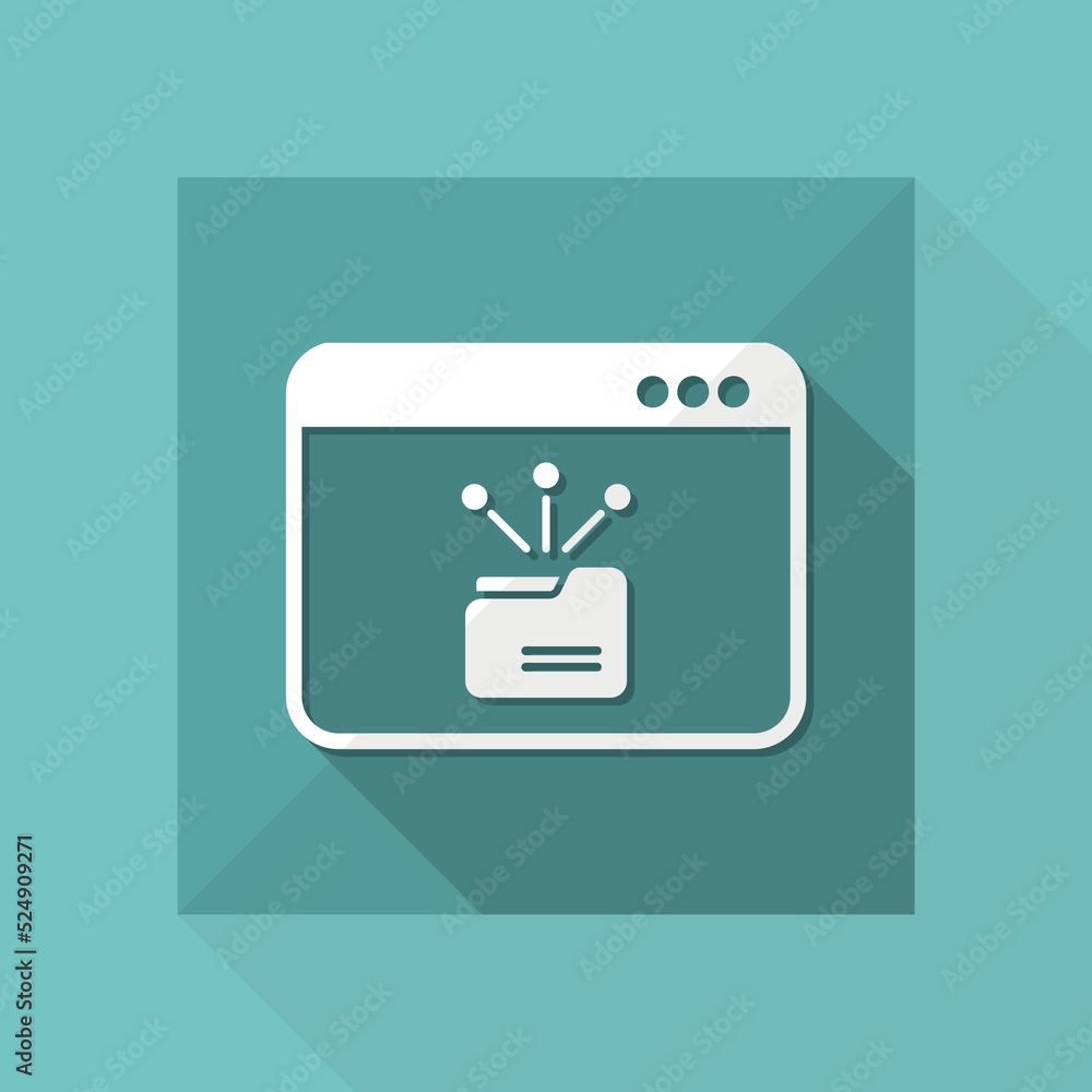 Poster sharing folder - vector flat minimal icon
