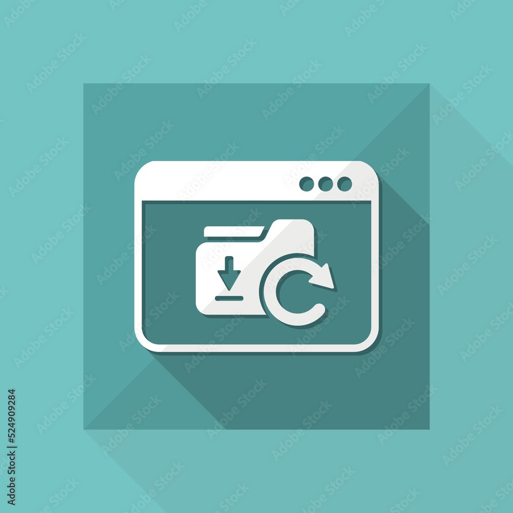 Poster application updates - vector flat minimal icon
