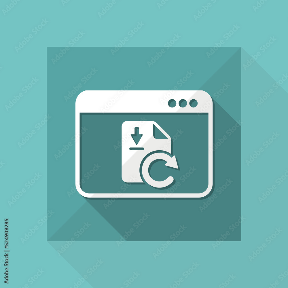 Poster application updates - vector flat minimal icon