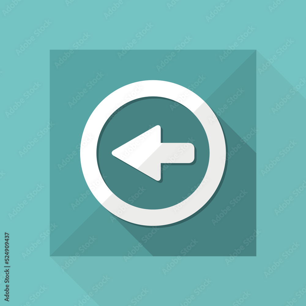 Poster back button - vector flat minimal icon