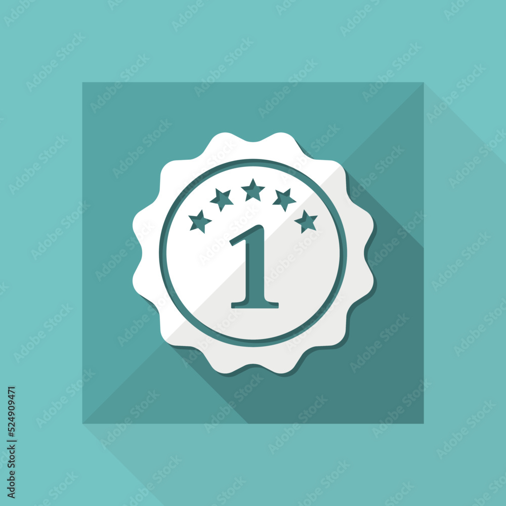 Poster top rating - vector flat minimal icon