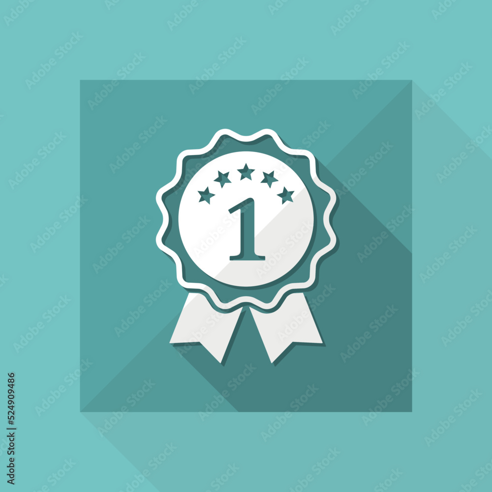 Poster top rating - vector flat minimal icon