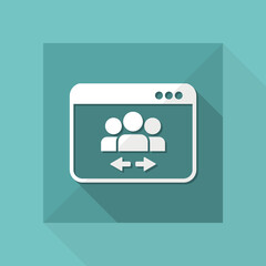 Network transfer - Vector flat minimal icon