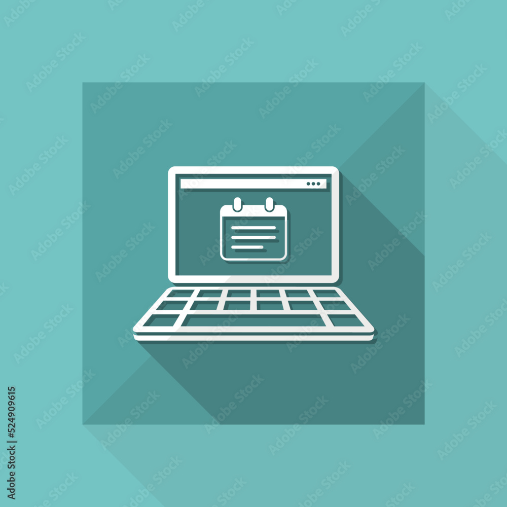 Poster notepad application - vector flat minimal icon