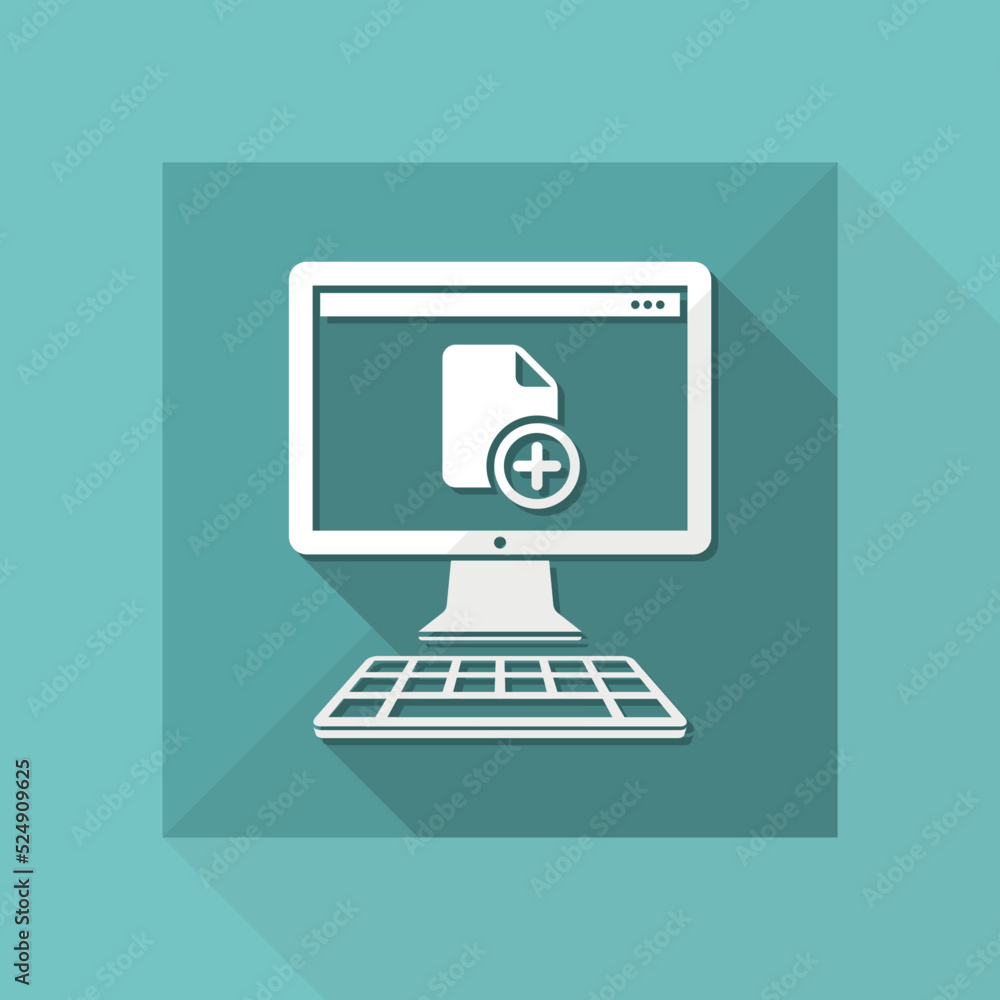 Poster new file - vector flat minimal icon
