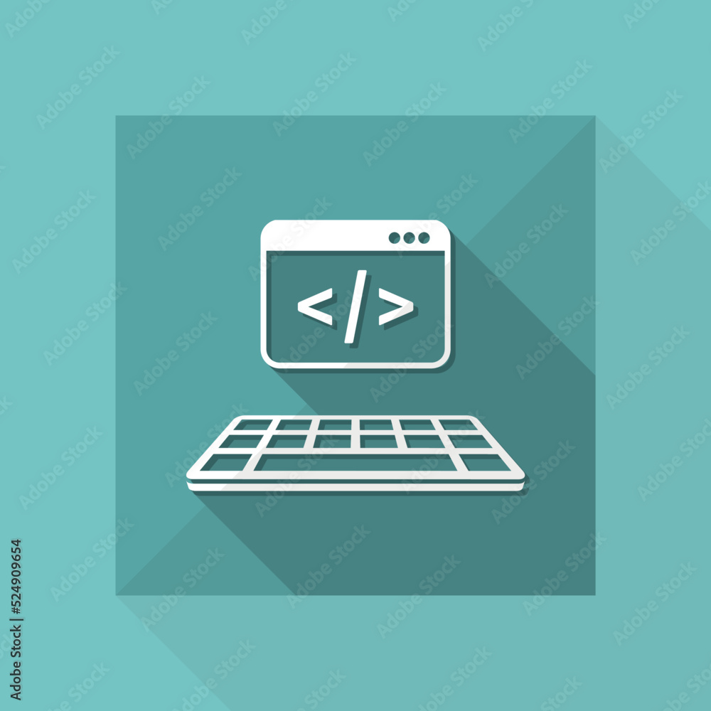 Poster application for dos - vector flat minimal icon