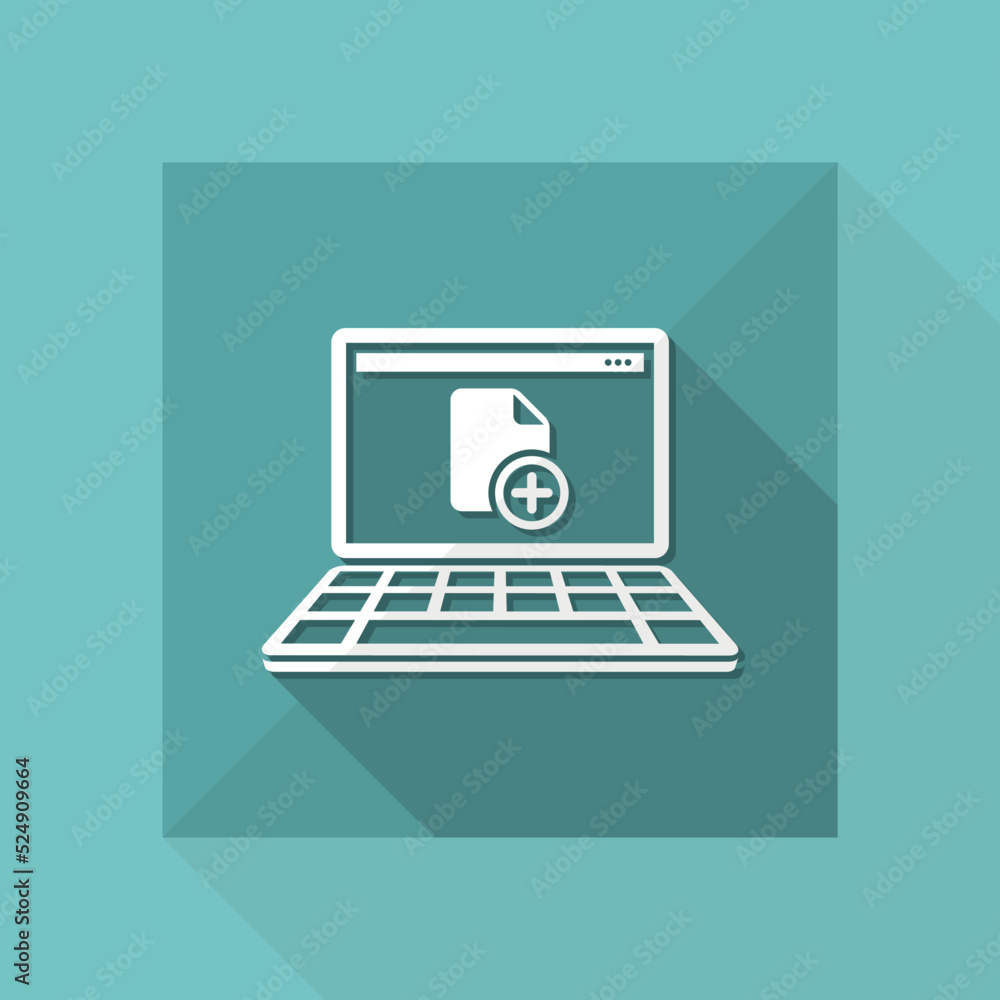 Poster new file - vector flat minimal icon