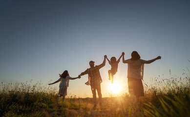 Happy family in the park