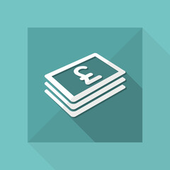 Sterling banknote flat icon