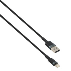 Cable with USB connector, and Lightning, isolated on white background