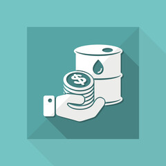 Oil price flat icon