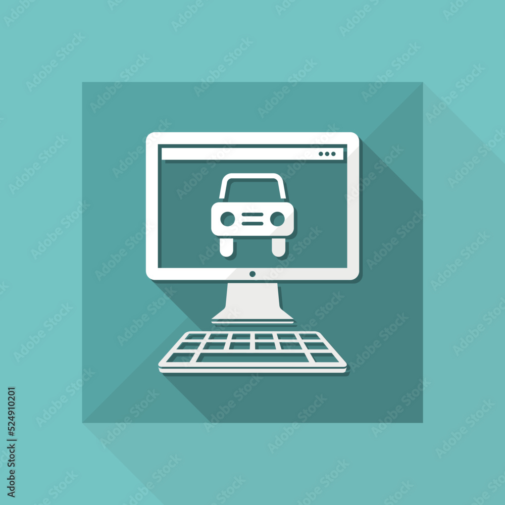 Wall mural Car web service icon