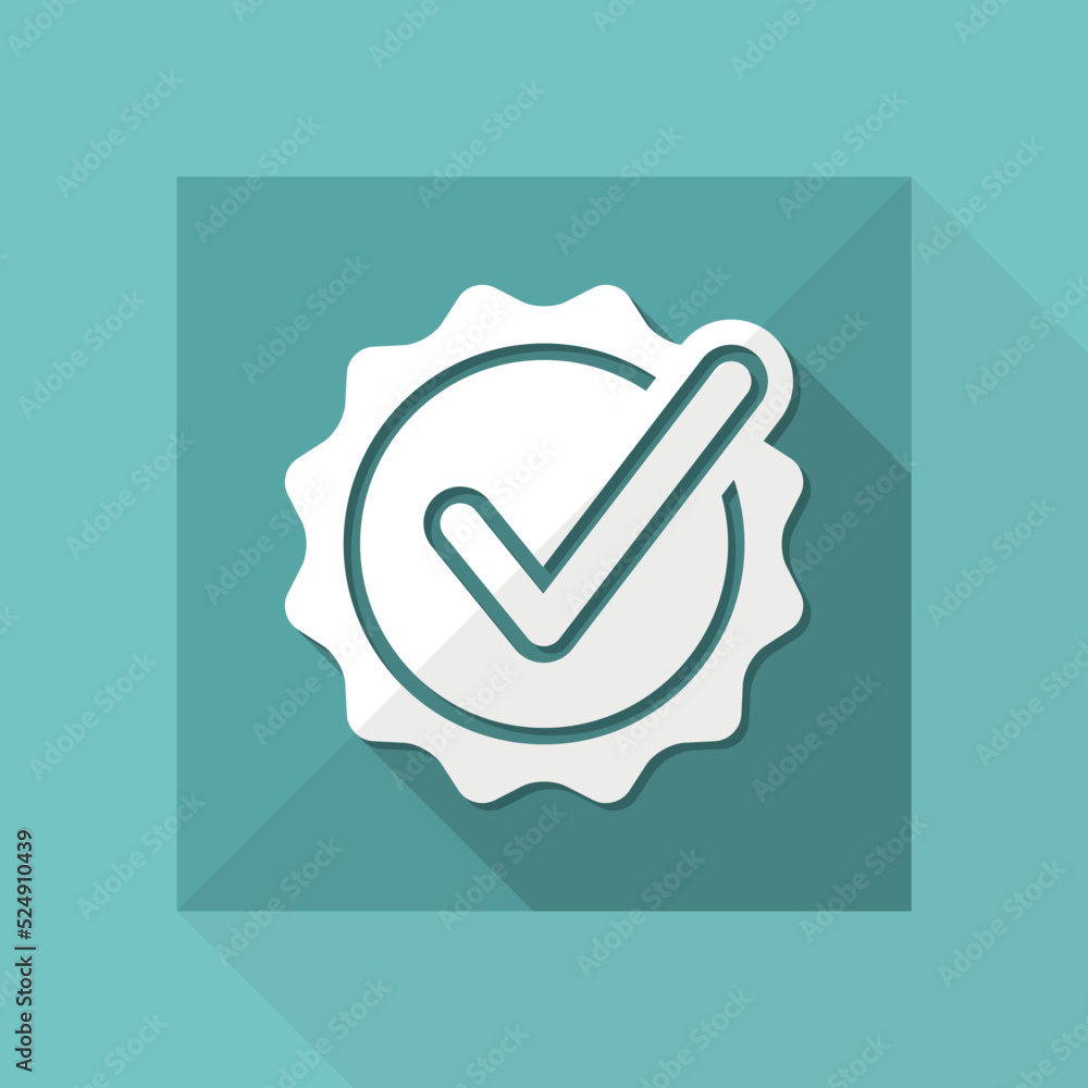 Poster checking quality symbol icon