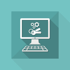 Locked settings flat icon