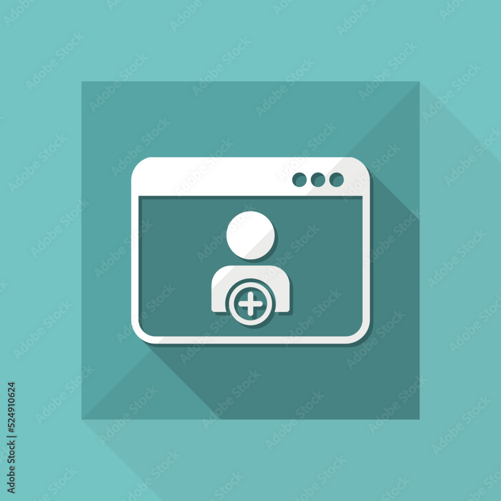 Poster add web contact - flat icon