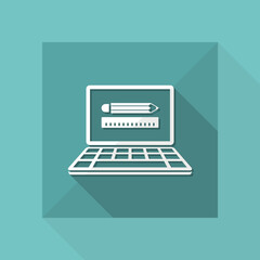 Designer app flat icon