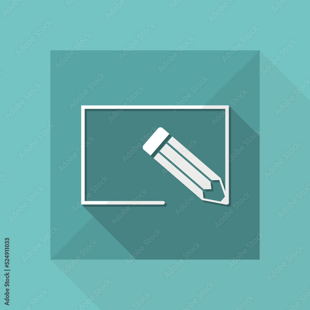 Poster customized project - minimal vector flat icon