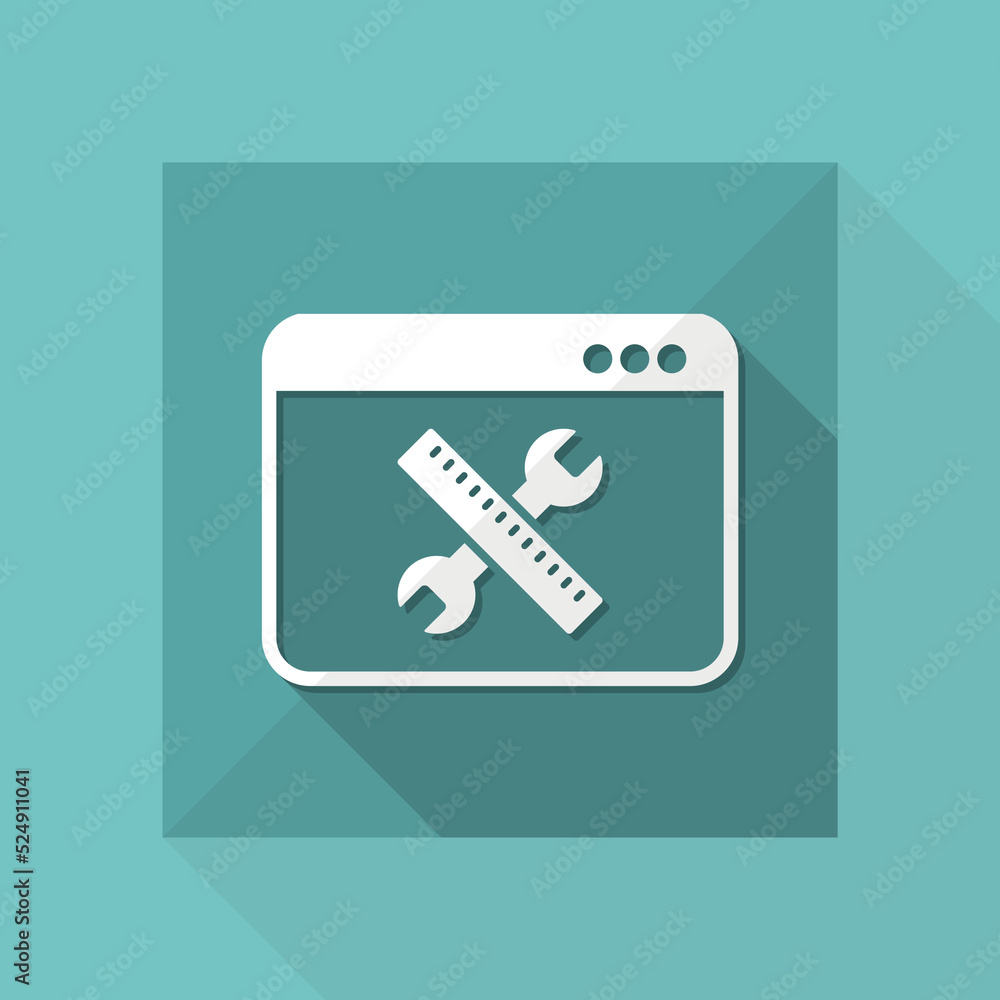 Poster software for design and project - vector icon