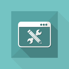Wrench and pencil - Project vector icon