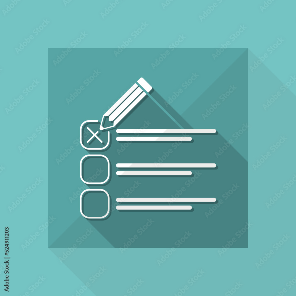 Poster check option - minimal vector icon