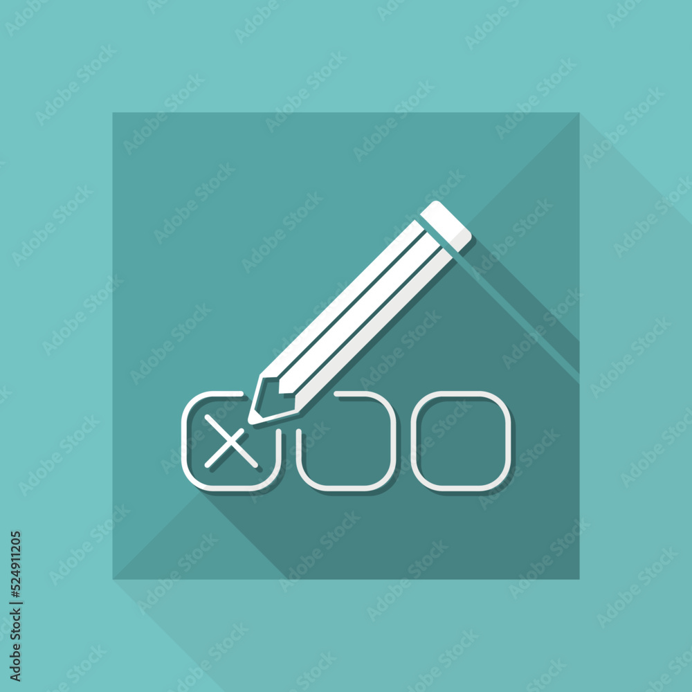 Poster check option - minimal vector icon
