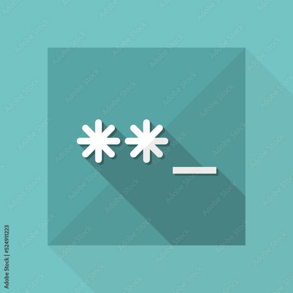 Poster password concept - minimal vector icon
