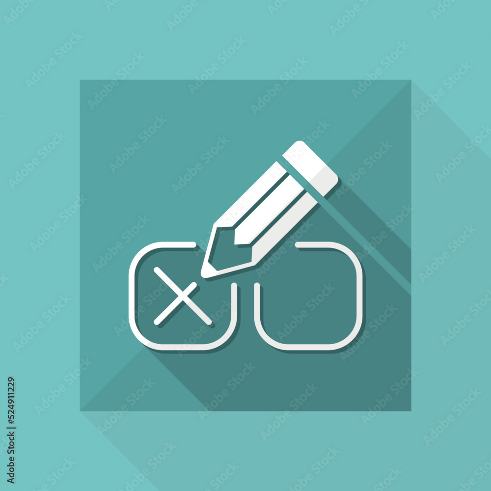 Poster check option - minimal vector icon