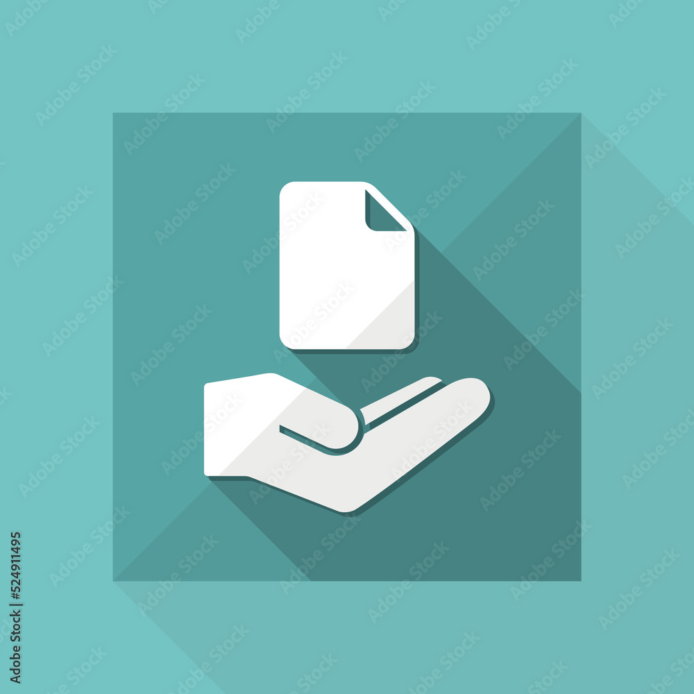 Poster service offer - file processing - minimal icon