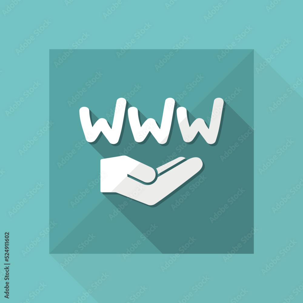 Poster web service - minimal vector icon