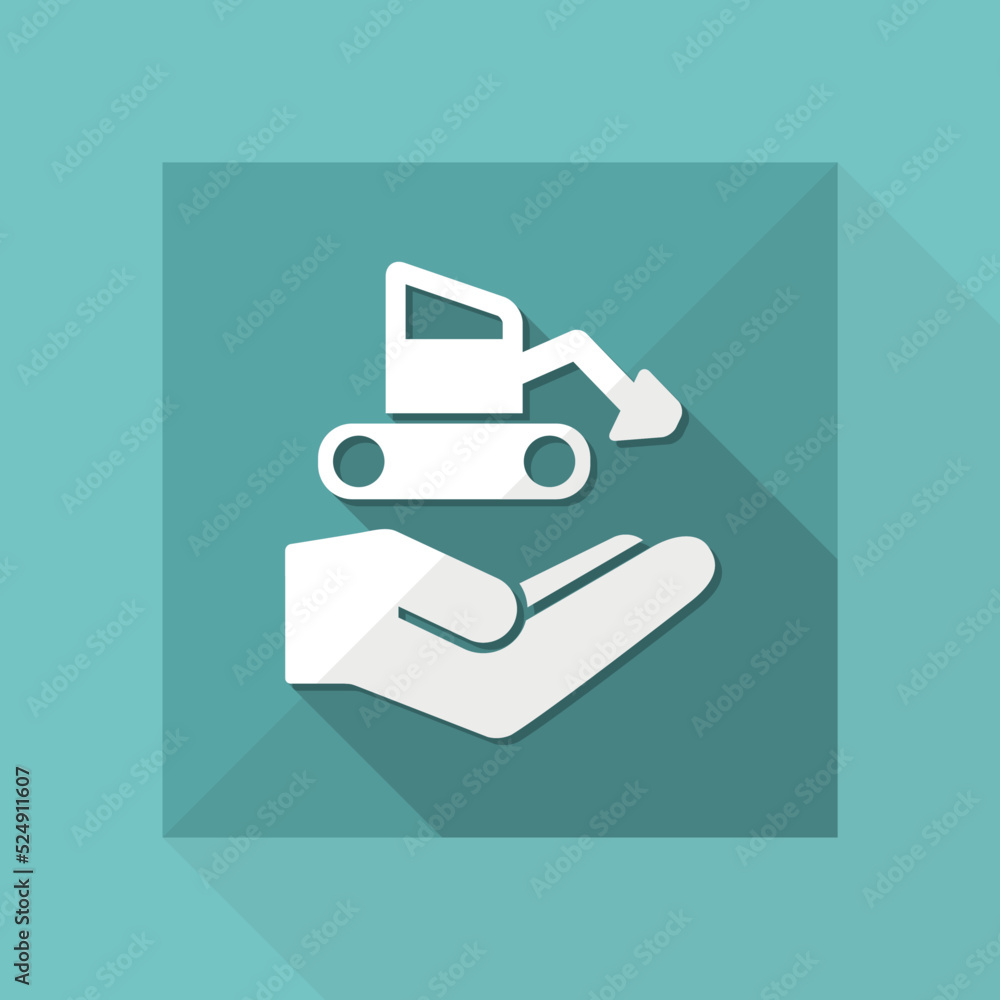 Poster work in progress services - minimal vector icon