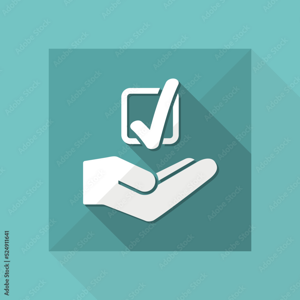 Poster option check - minimal vector icon