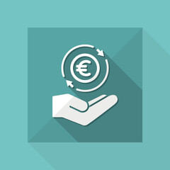 Money transfer service - Euro - Minimal icon