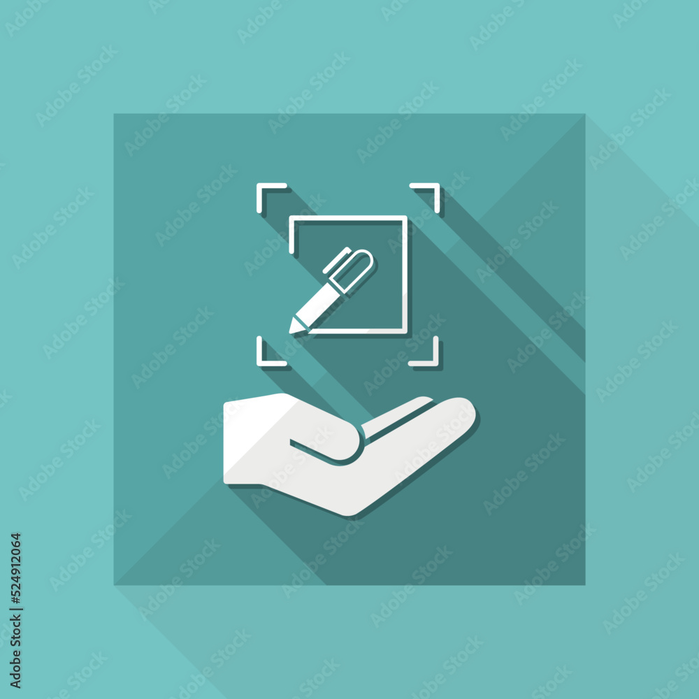 Poster customized design services - flat minimal vector icon