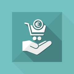 Minimal modern shopping icon - Euro