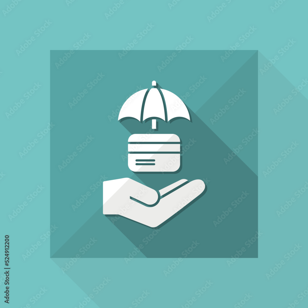 Poster secure payment - minimal vector icon