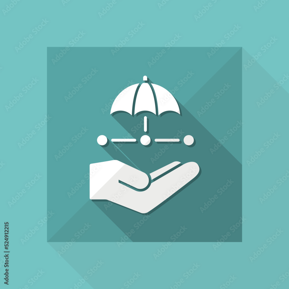 Poster network security system - minimal vector icon