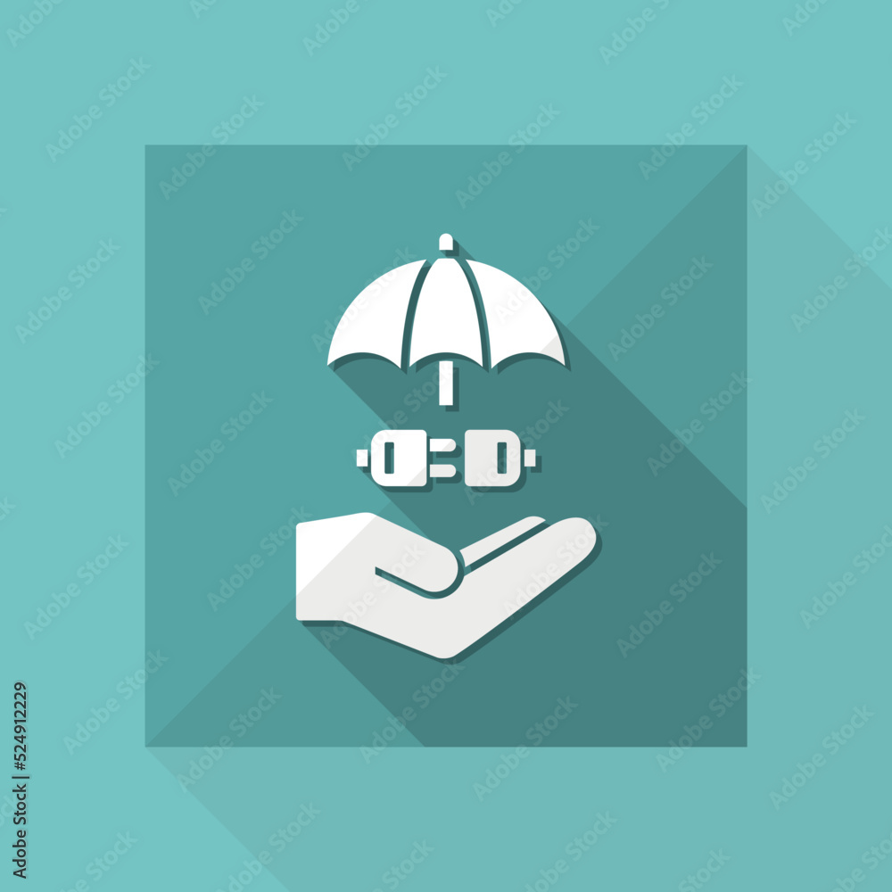 Poster protected connection - minimal vector icon