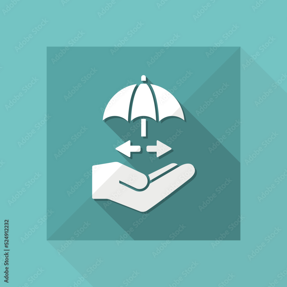 Poster network security system - minimal vector icon