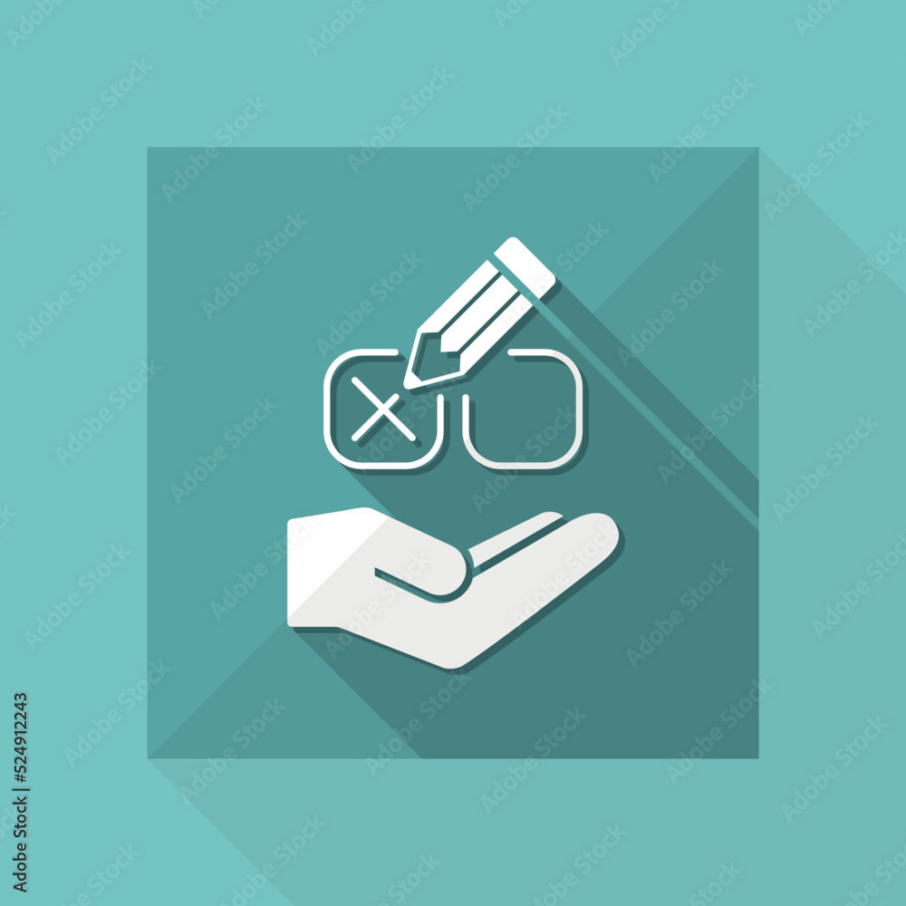 Poster mark option - minimal vector icon