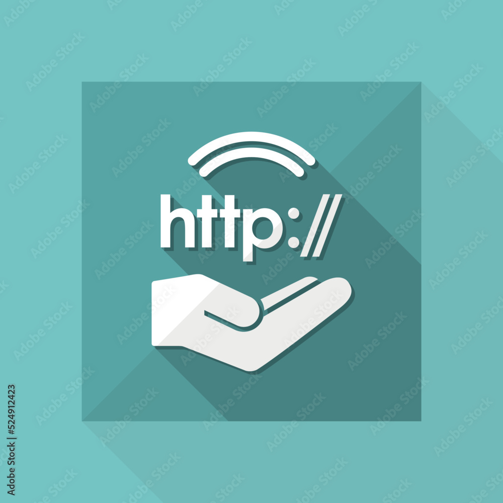 Poster web services - minimal vector icon