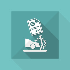 Car insurance payment - Yen - Vector web icon