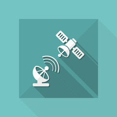 Satellite dish - Vector web icon