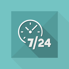 Always available services  - Vector web icon