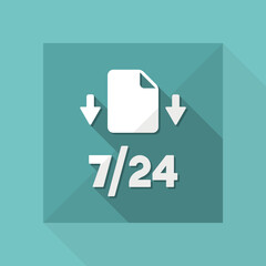 7/24 download data - Vector web icon