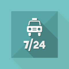 Urban mobility service 7/24 - Vector web icon